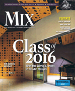 cover for Mix Magazine June 2016