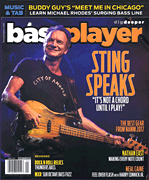 cover for Bass Player Magazine April 2017