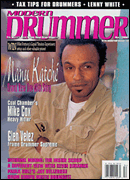 cover for Modern Drummer Magazine April 2000