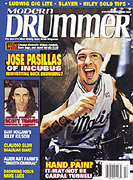 cover for Modern Drummer Magazine February 2002