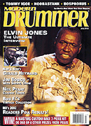 cover for Modern Drummer Magazine July 2002