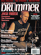 cover for Modern Drummer Magazine March 2003