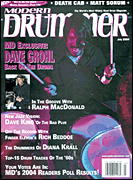 cover for Modern Drummer Magazine July 2004